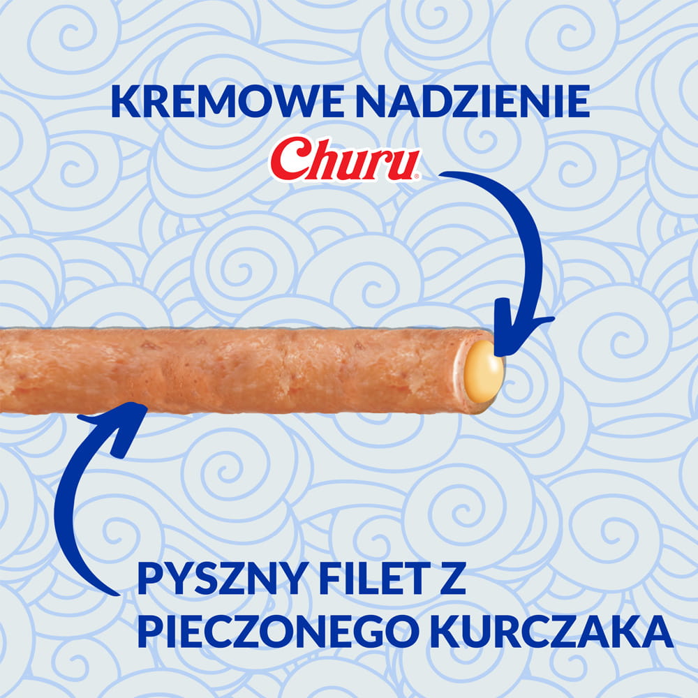 Inaba Churu Rolls Przysmak dla Kota Kurczak z Tuńczykiem i Przegrzebkami 4x10g (40g)